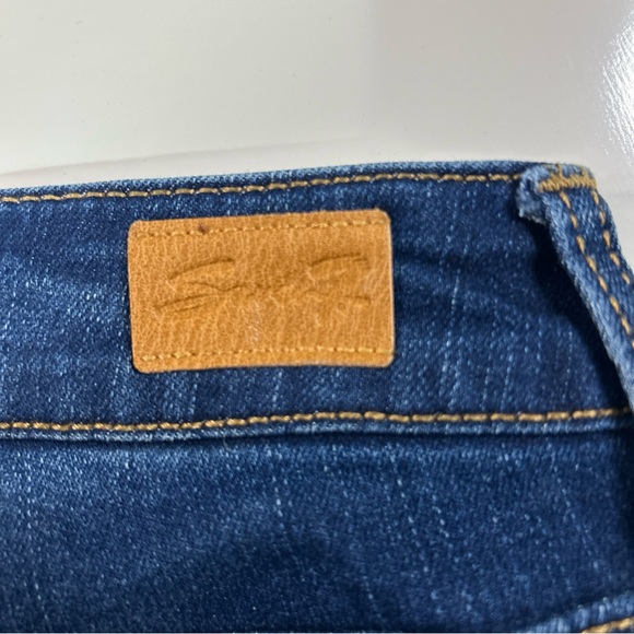 Seven7 Jeans Shorts Women’s 8 Blue Denim Cotton Outdoor Stretch Bermuda Roll Up - Picture 8 of 12